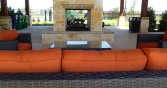 Woodcreek Lakeside Amenity Fireplace